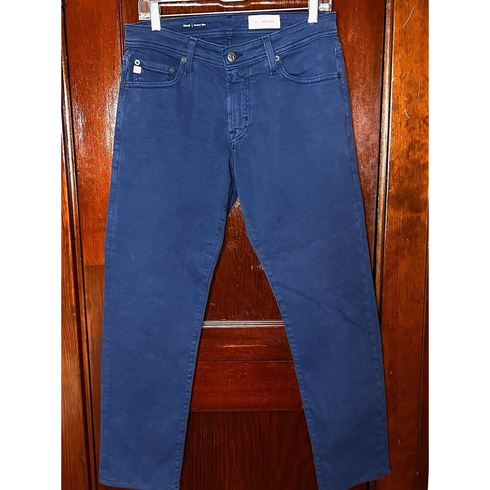 AG ADRIANO GOLDSCHMIED BLUE AGED TELLIS MODERN SLIM DENIM PANTS 30 x 28